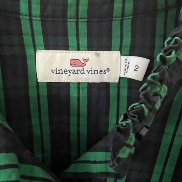 Vineyard Vines Womens Multicolor Plaid Collared Long Sleeve Button-Up Shirt Sz 2 - Picture 5 of 10